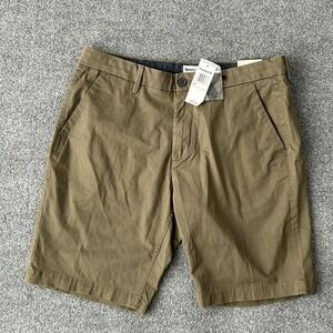 Timberland Shorts Mens 36 Brown Straight Fit Stretch Chino Flat Front Casual